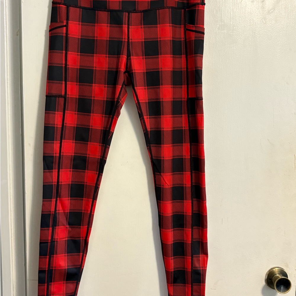 Constantly Varied Gear - FL- Red and Black Plaid Leggings